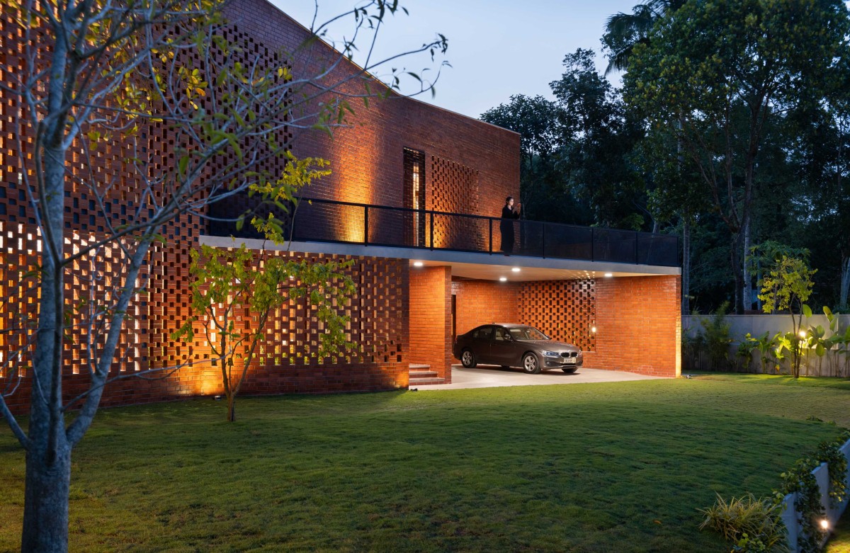 Parking of The Kenz House by Srijit Srinivas Architects