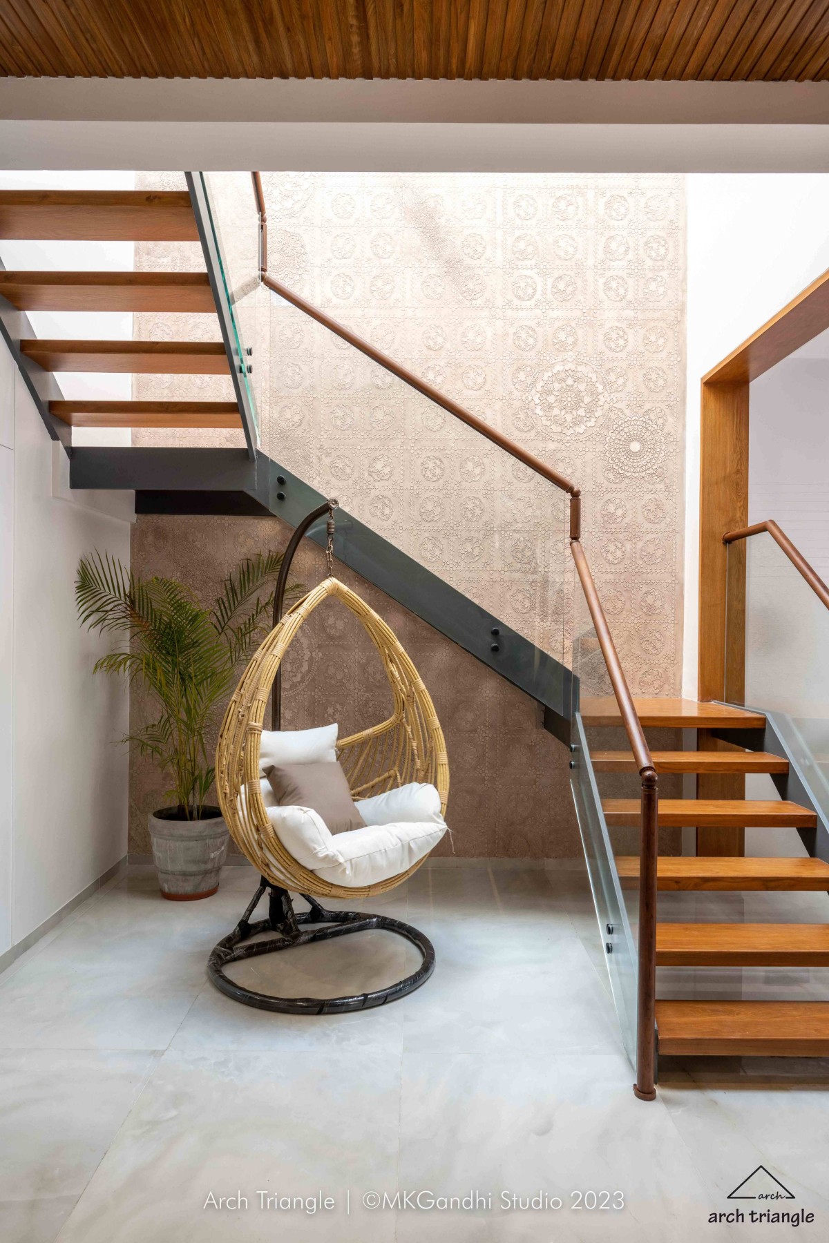 Staircase of Jiruwala Residence by Arch Triangle