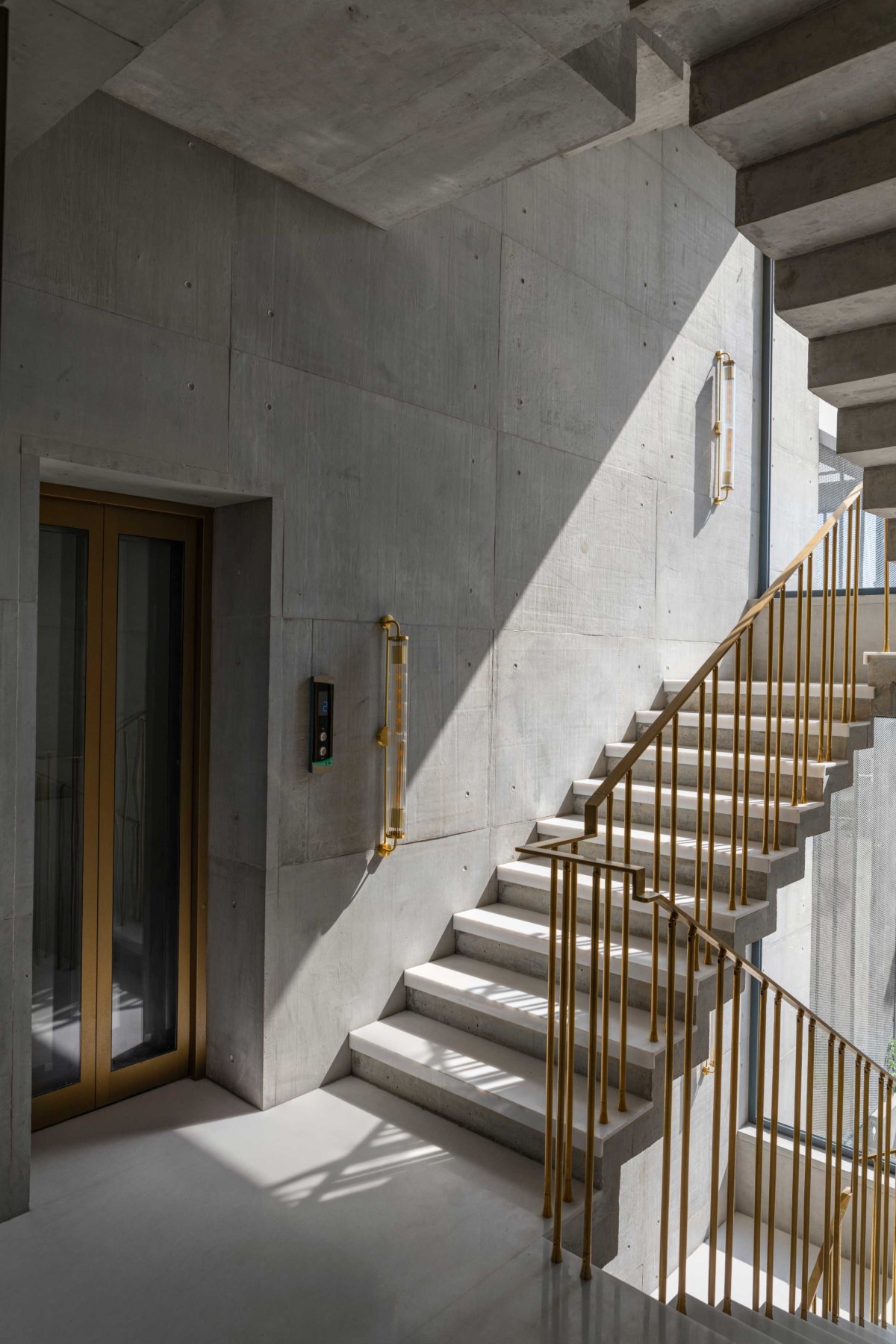 Staircase of Swatantra Residence by Spaces Architects@ka
