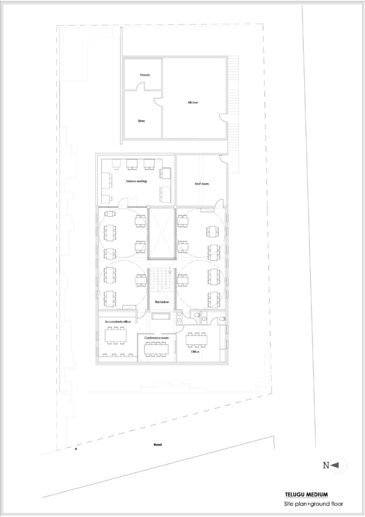 First Floor Plan of Telugu Medium by Sona Reddy Studio