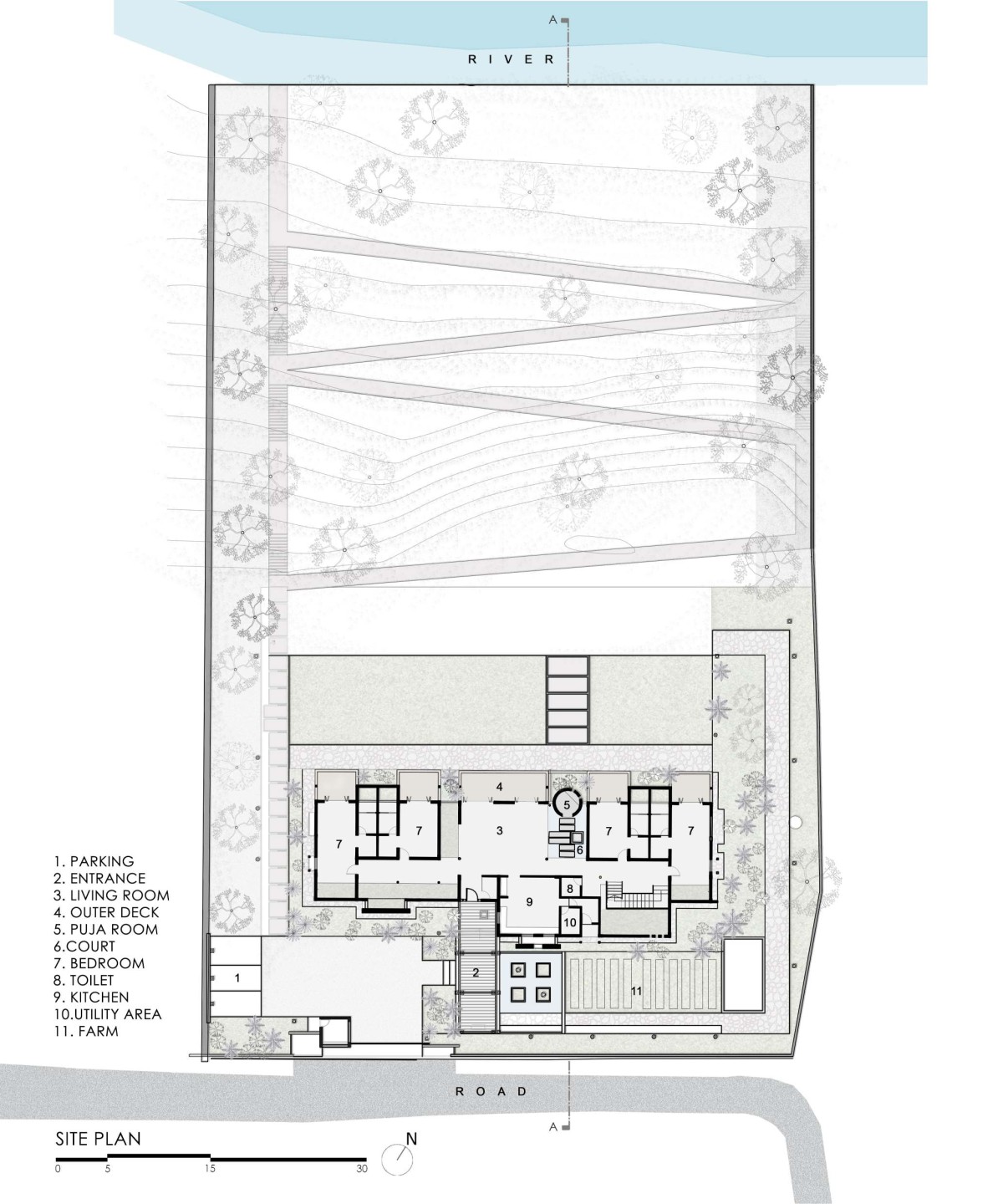 Site Plan of The Bay House by Environ Planners