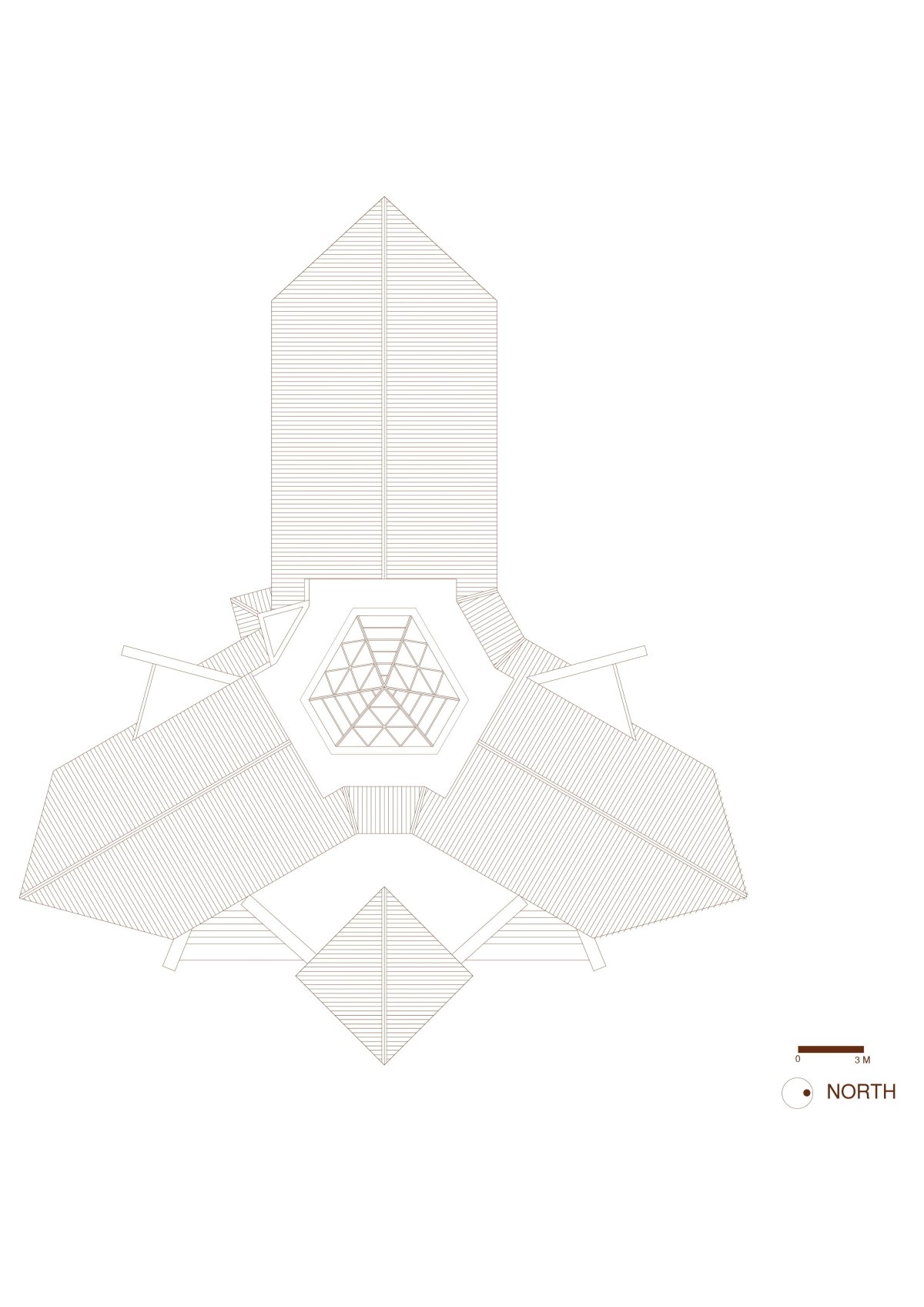 Roof Plan of Mountain Dust by Mahesh Naik Architects