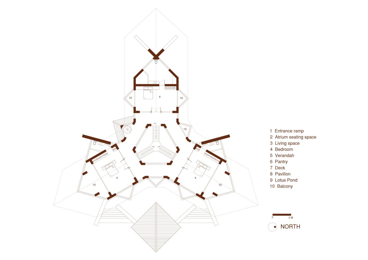 First floor plan of Mountain Dust by Mahesh Naik Architects