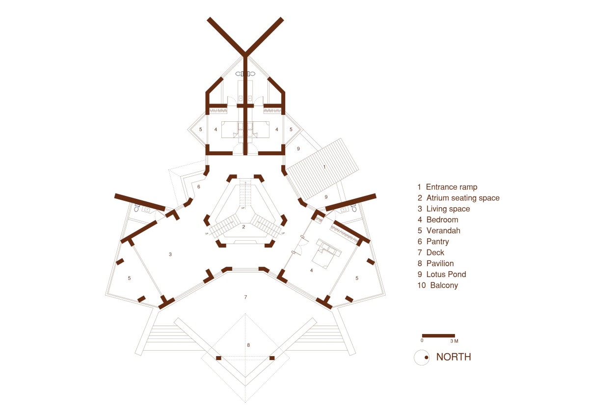 Ground floor plan of Mountain Dust by Mahesh Naik Architects