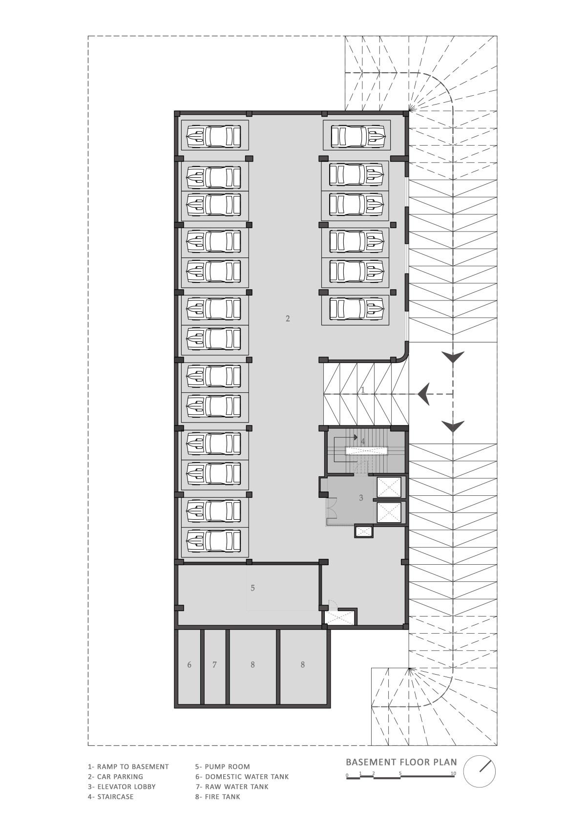 Basement Plan of Outline by Design Three Sixty