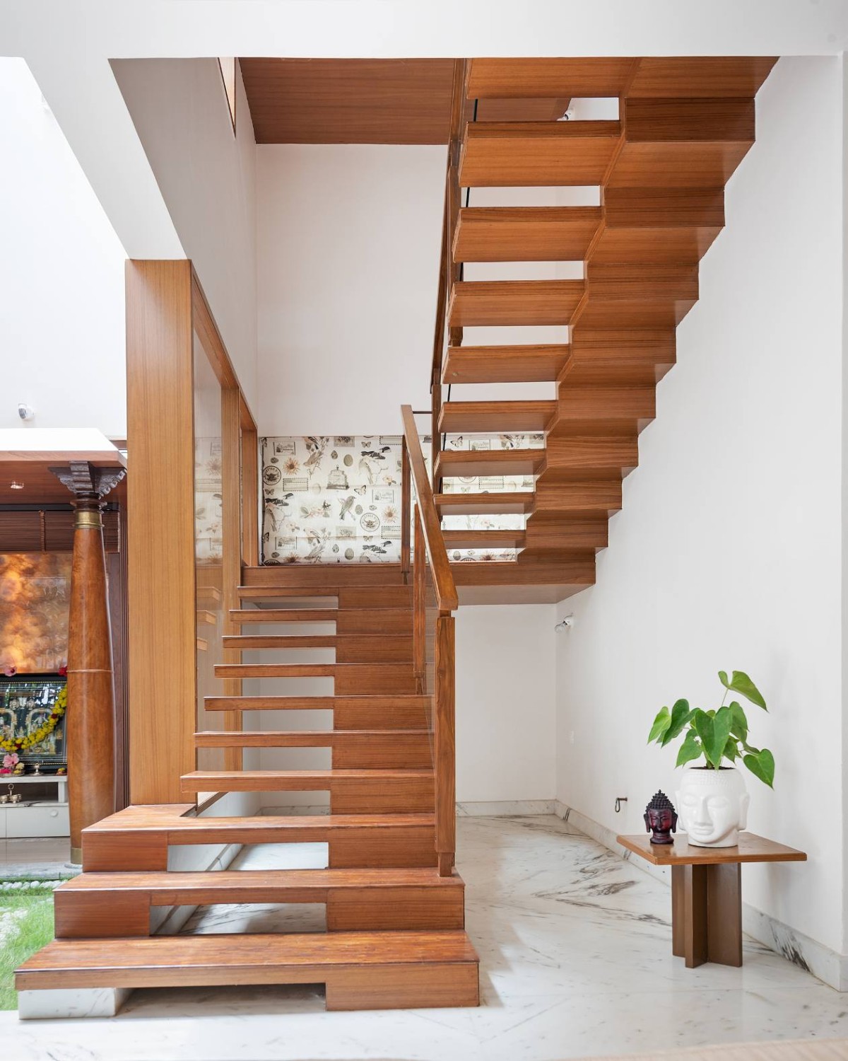Staircase of Twin Courtyard House by ID+AS Architects
