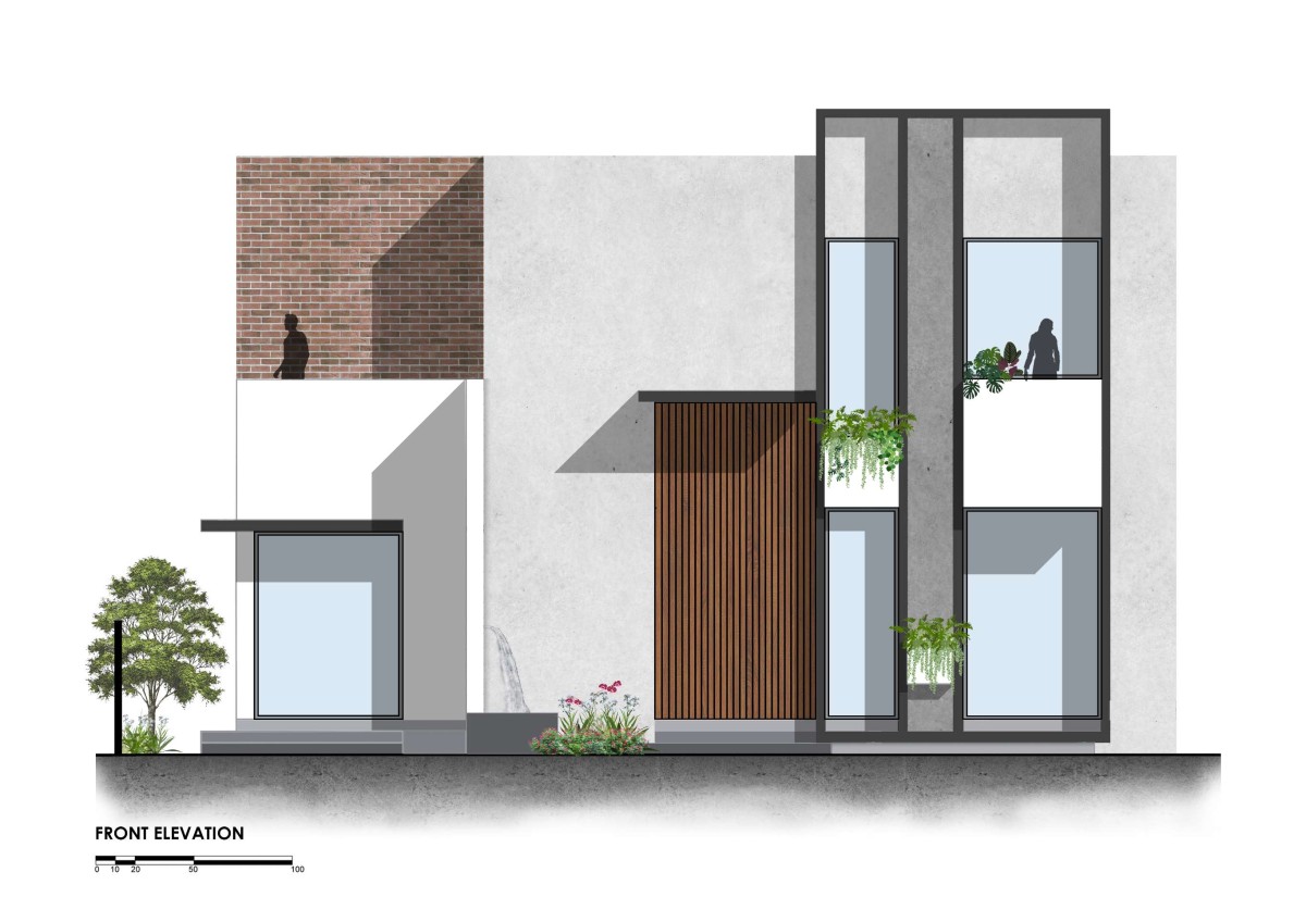 Elevation of House One891 by Studio Vasaka