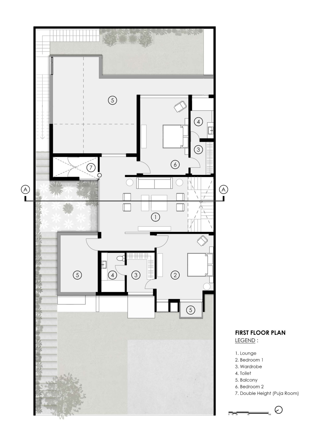 First Floor Plan of House One891 by Studio Vasaka