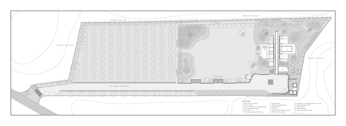 Site plan of Two Bay House by MISA Architects