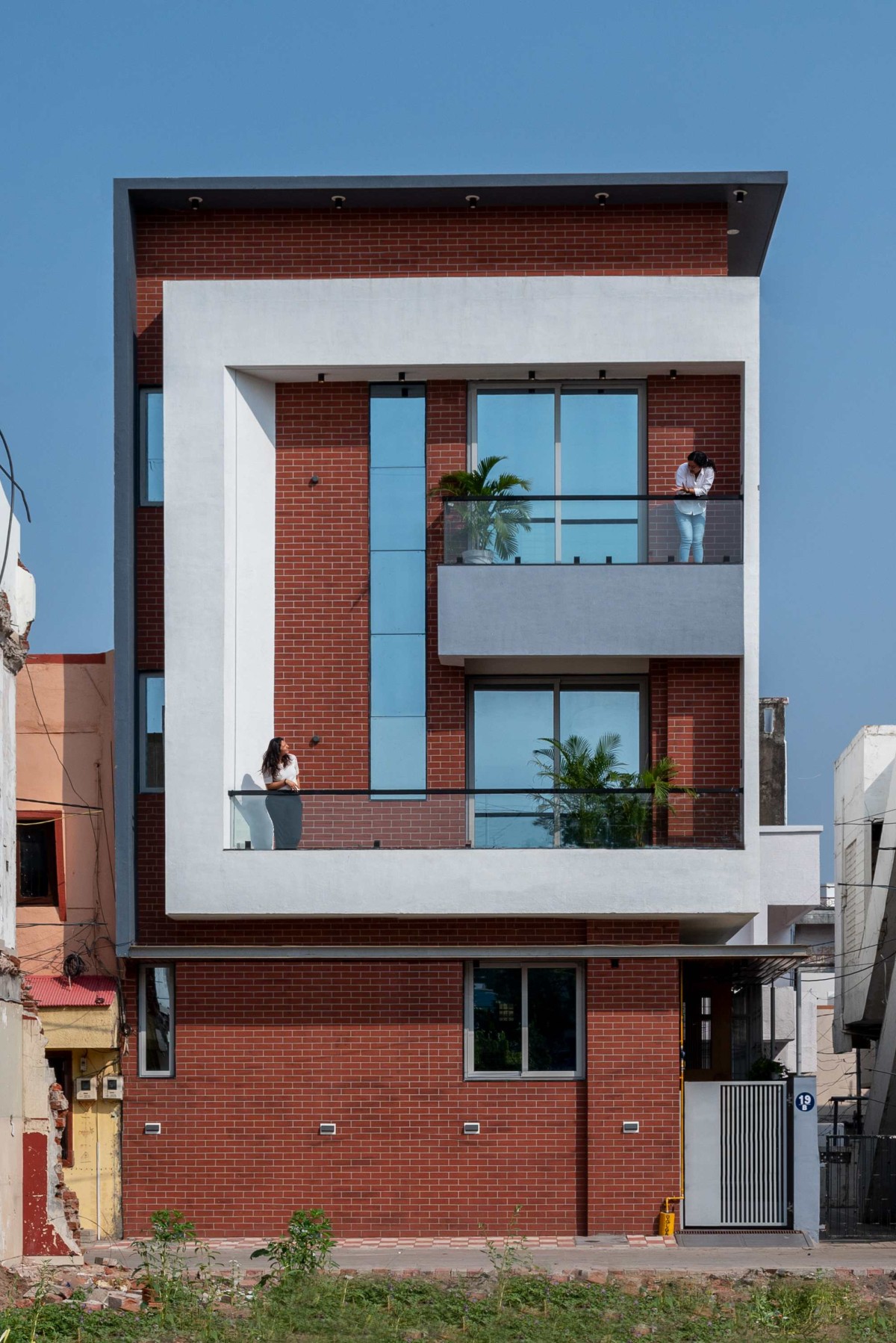 Exterior view of Parekh's Residence by J Architects