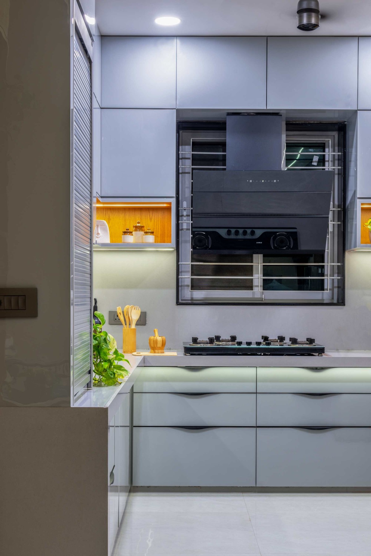 Kitchen of Parekh's Residence by J Architects
