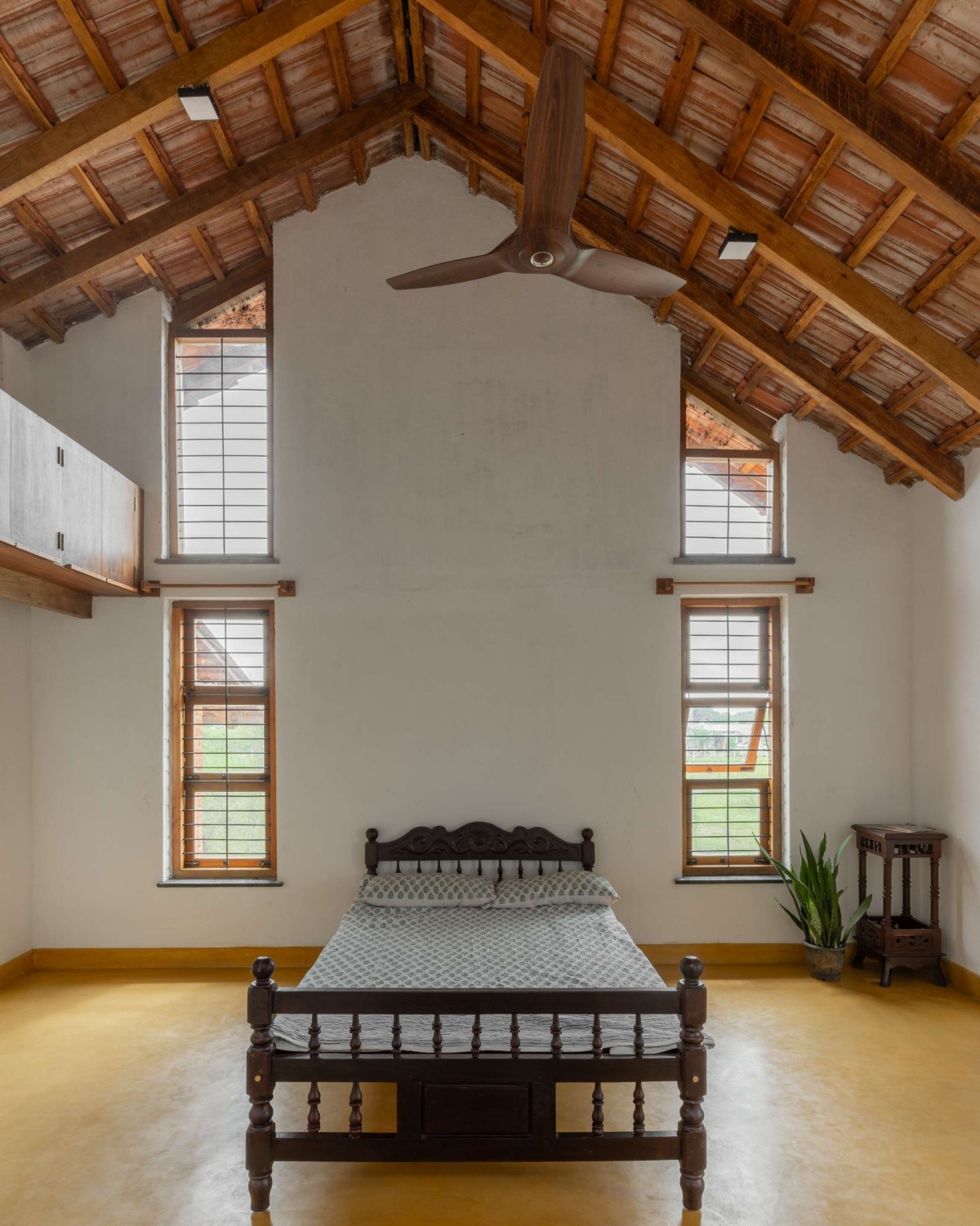 Bedroom 2 of Brick Manor by Bhutha Earthen Architecture Studio