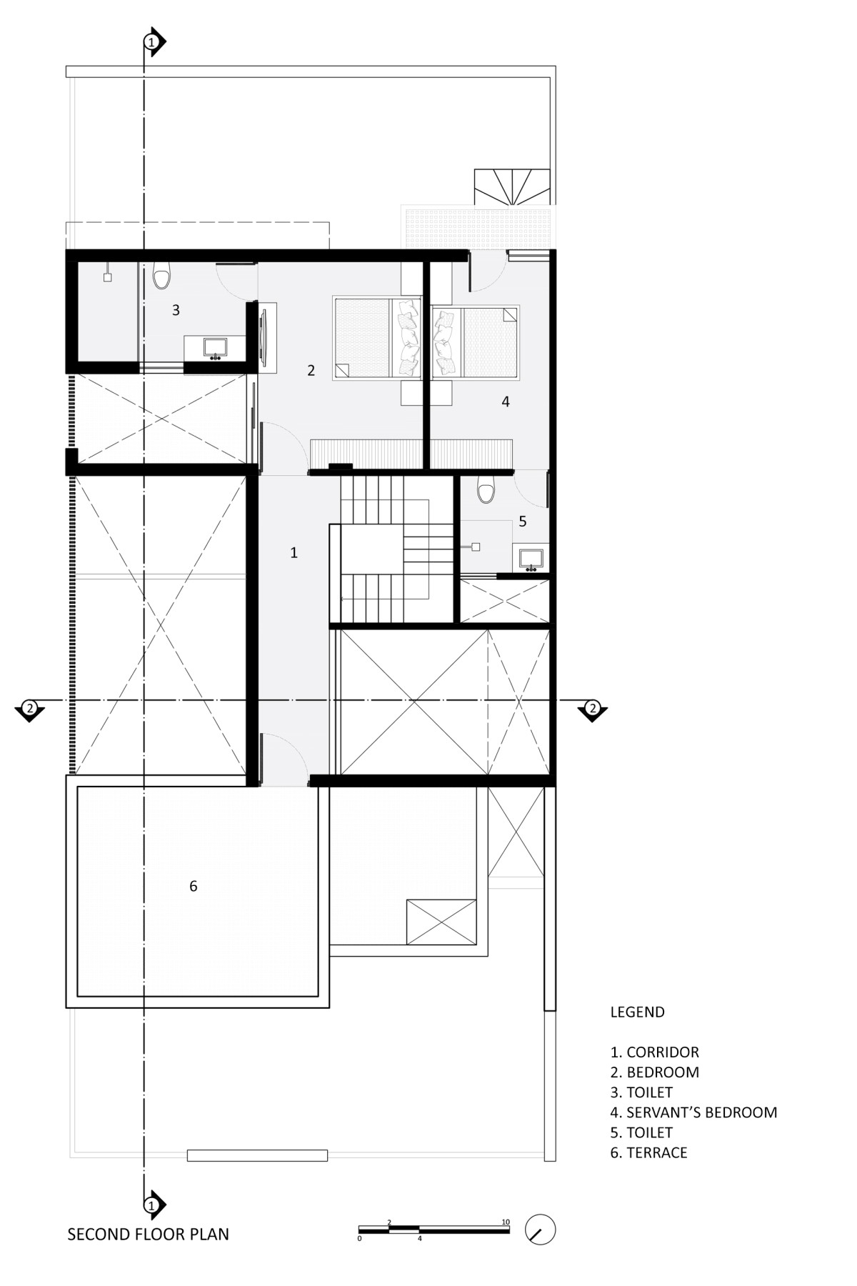 Second Floor Plan of House Within by Arch.Lab