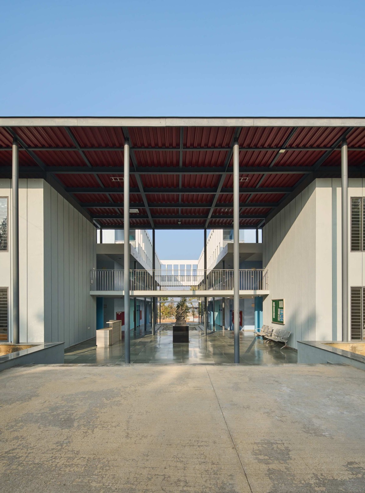 Entrance View of Vidyakula International School by Sudaiva Studio