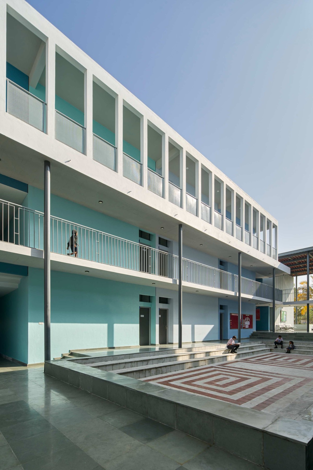 Colonnade of Vidyakula International School by Sudaiva Studio