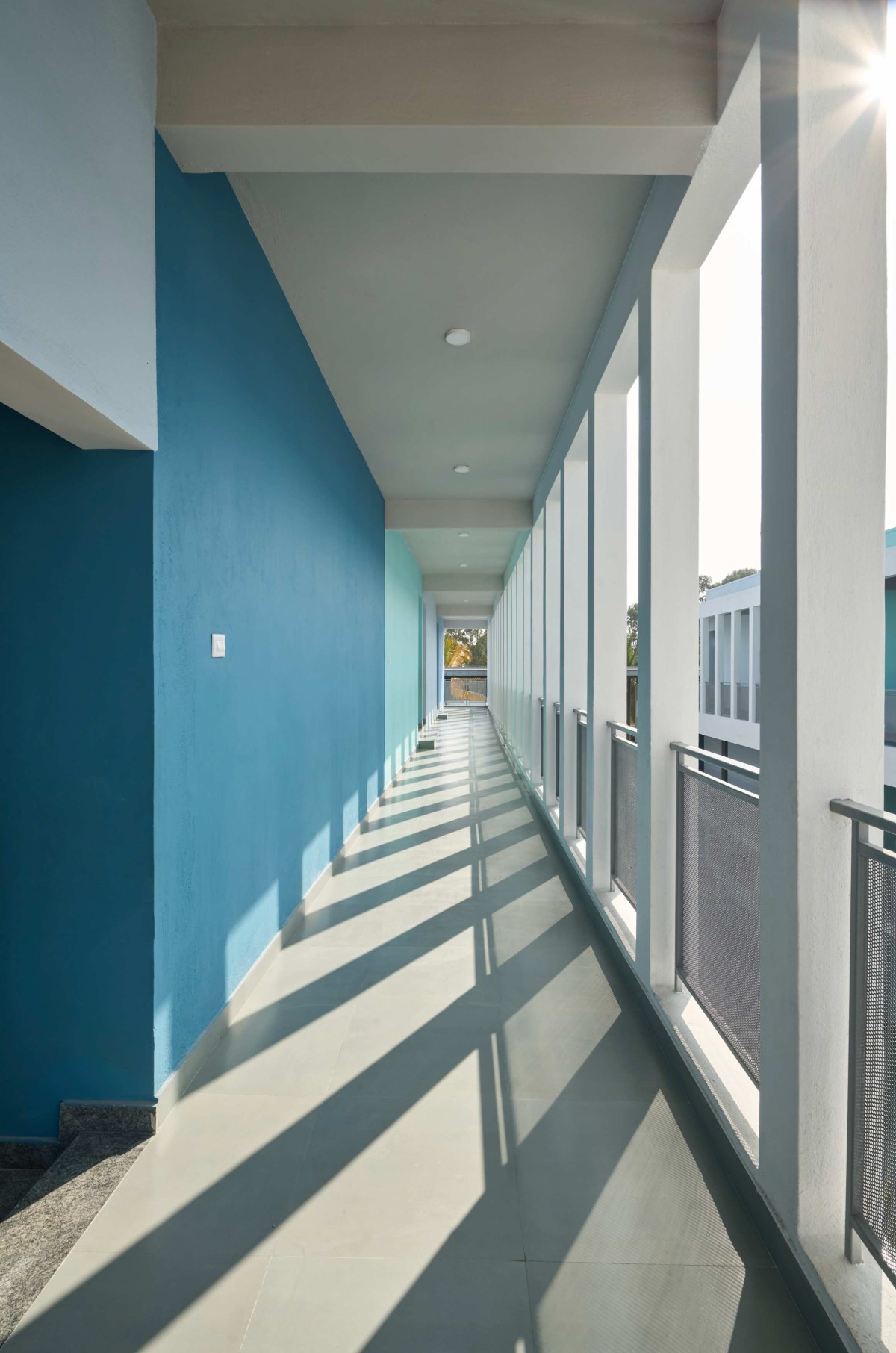 Second Floor Corridor of Vidyakula International School by Sudaiva Studio