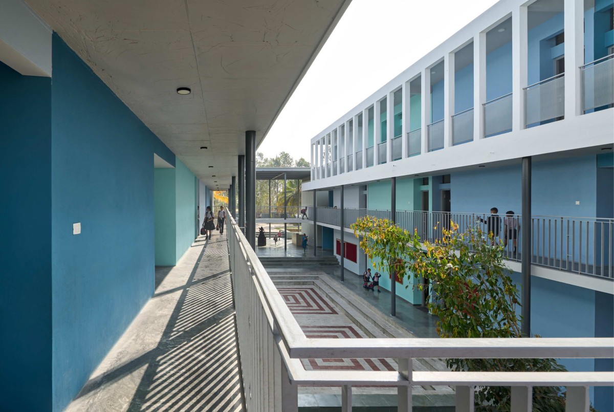 First floor view of Vidyakula International School by Sudaiva Studio