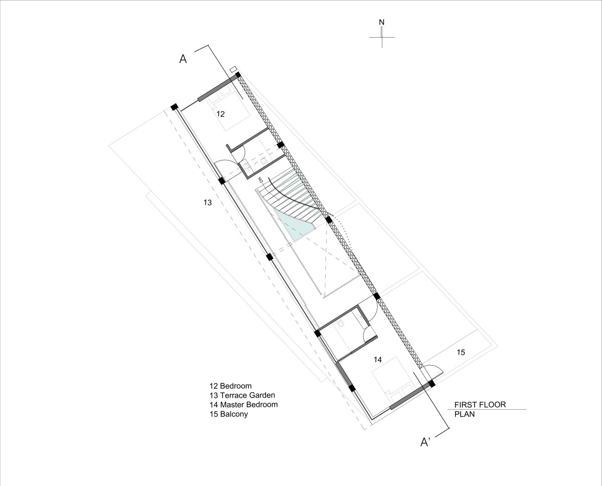 First Floor Plan of Iha Residence by Wallmakers