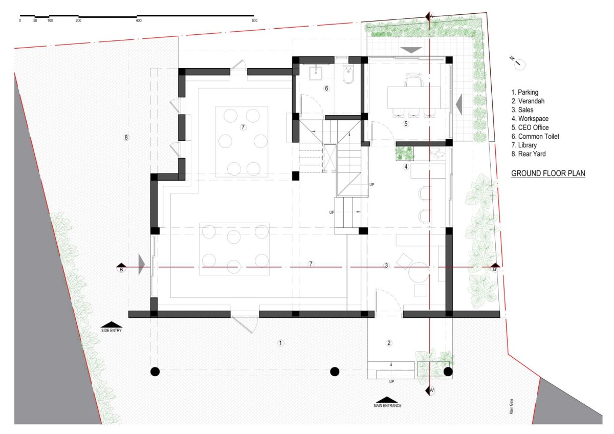 Ground floor plan of The Reading Room by A N Design Studio