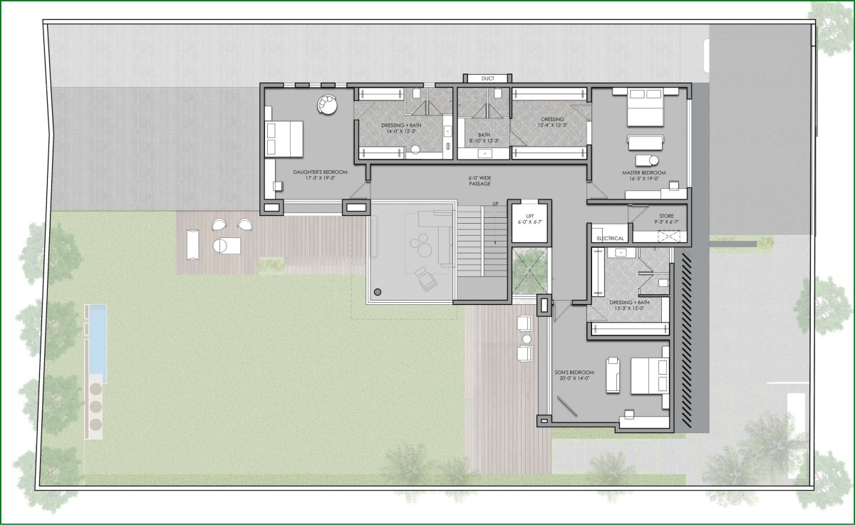 First floor plan of L - 23 by Usine Studio