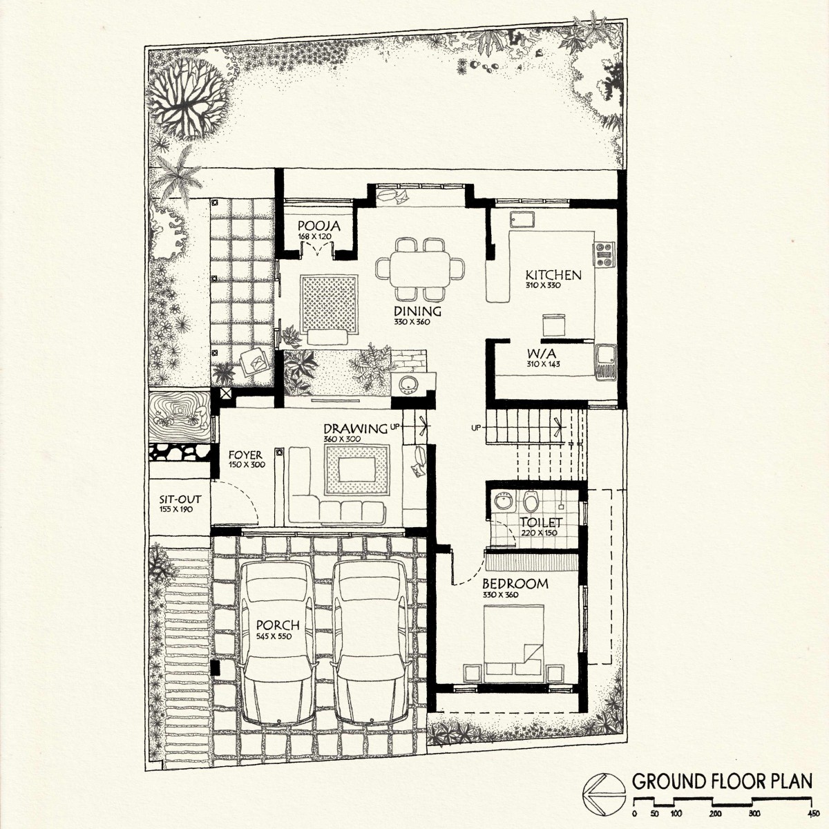 Ground Floor Plan of Admay by Ishtika Design Studio