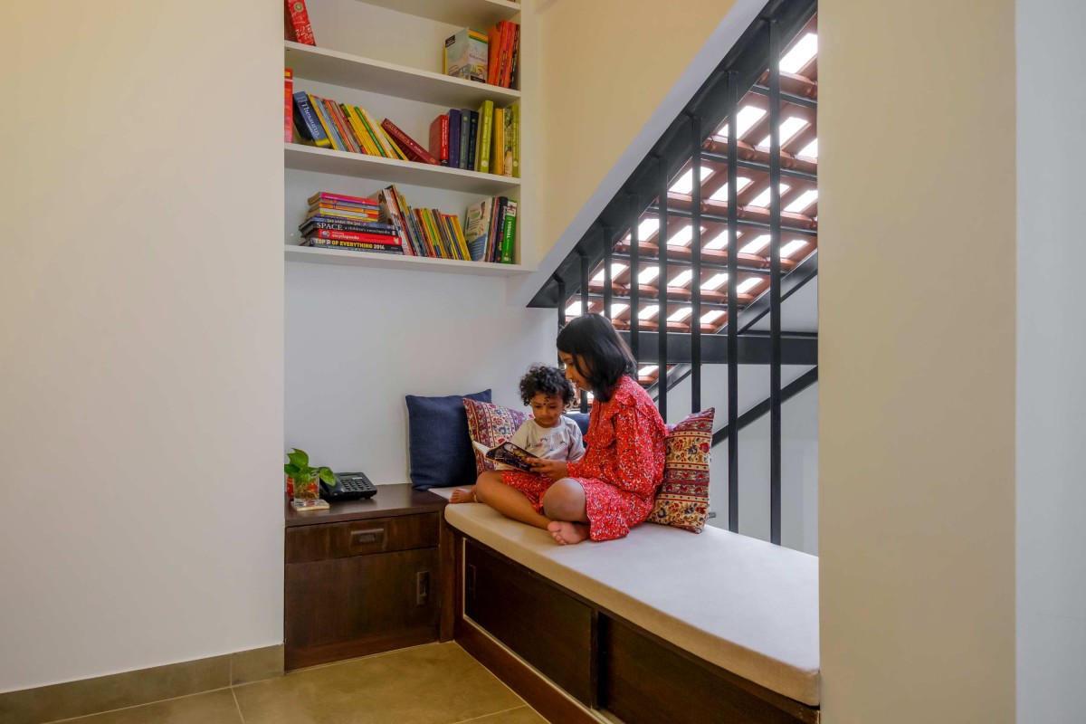 Reading area of Admay by Ishtika Design Studio