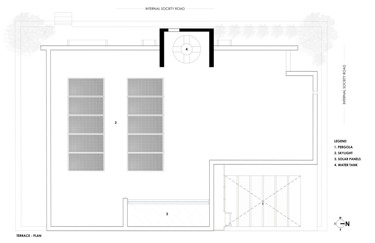 Terrace Floor Plan of Manilaxmi by I K Architects