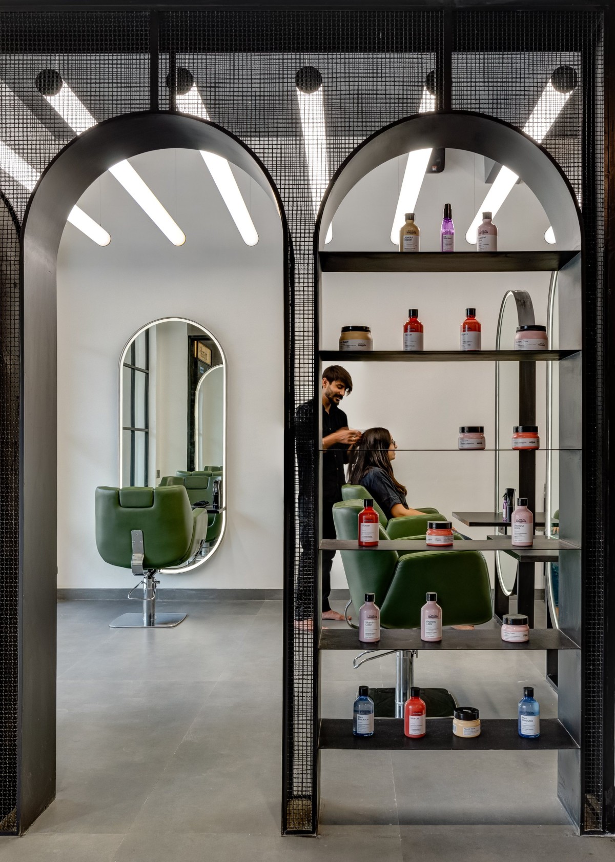 Styling and Colour Station of Meraki - Salon by Yellow Studios
