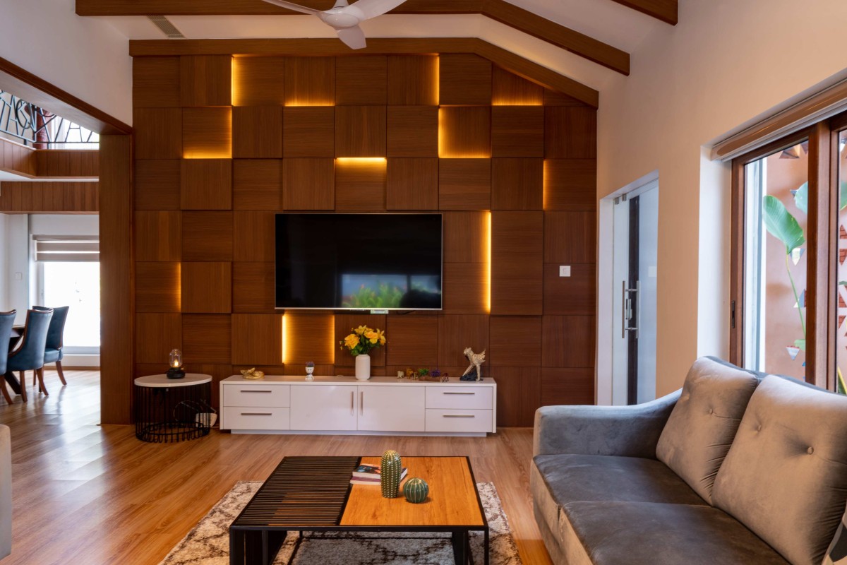 Living room of Kevin Villa by Nature's Craft Architecture Studio