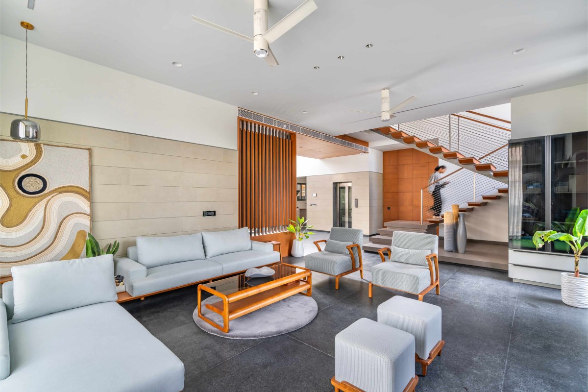 Living room of The Concrete Tree House by Architects at Work