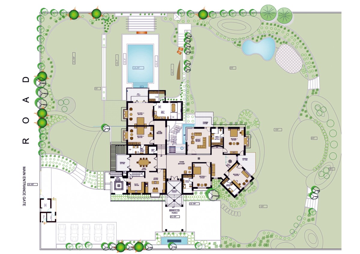 Plan of Mr. Shah's Bungalow by Sarthak Architects & Interior Designers