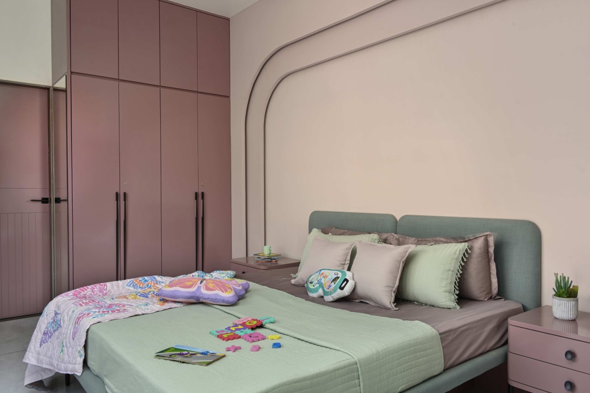 Pastel hues in kids bedroom of Humble Abode by Woodpeckers Studio