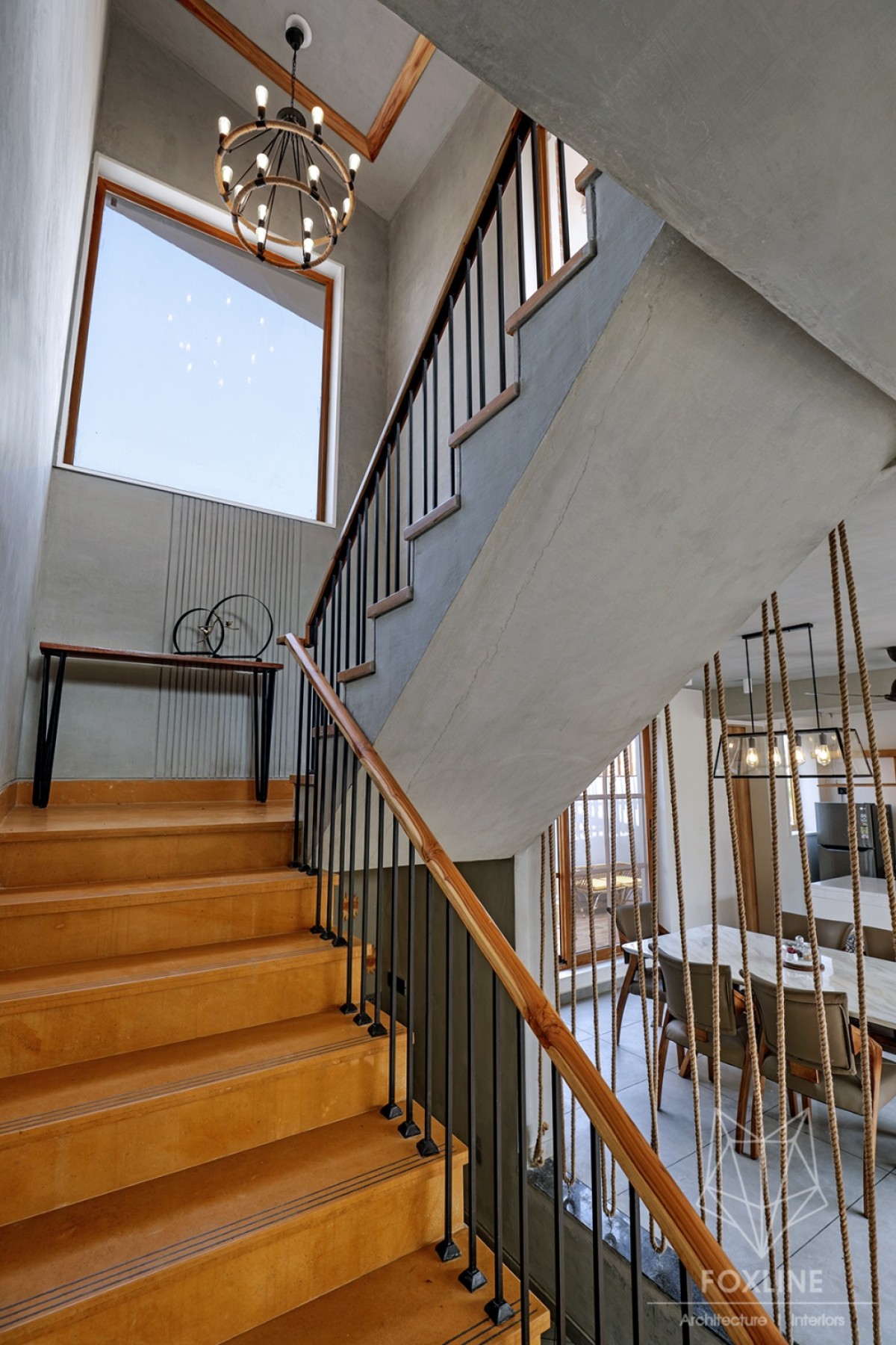 Staircase of Weekend Home by  Foxline Architects & Interiors