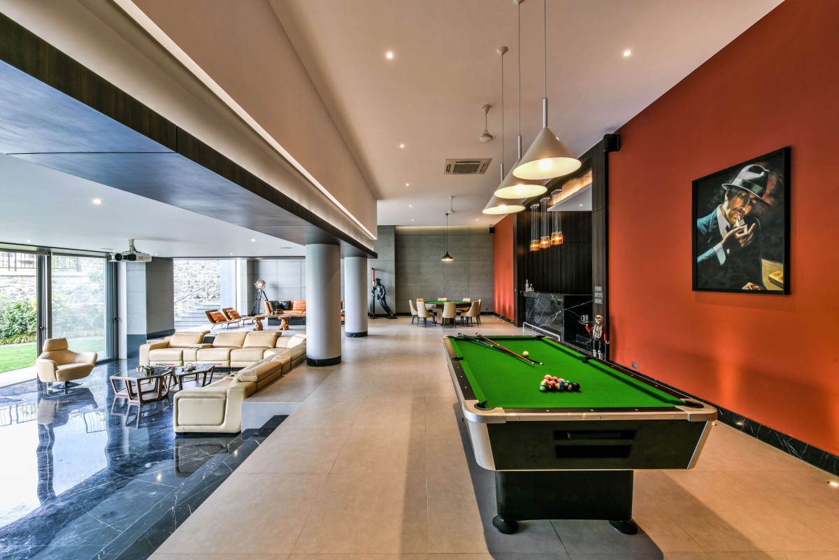 Games room of Infinity House by GA Design
