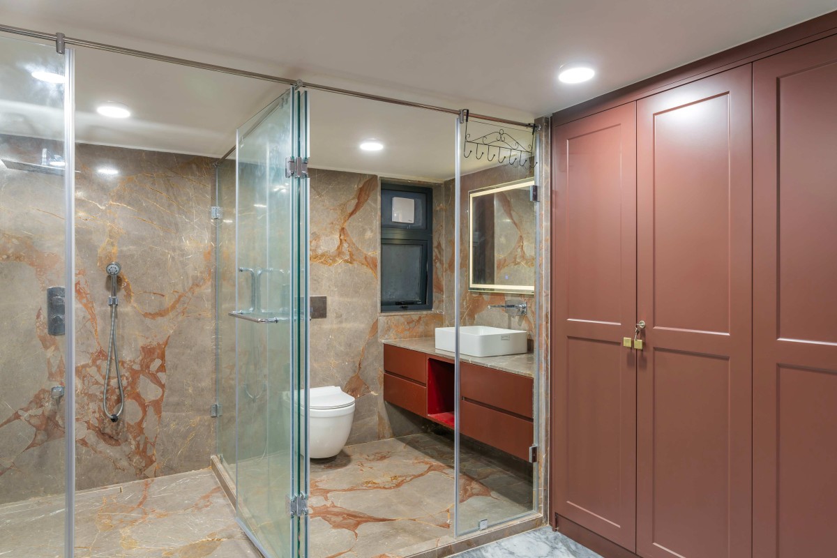 Master Bathroom of DS House by Studionine Architects