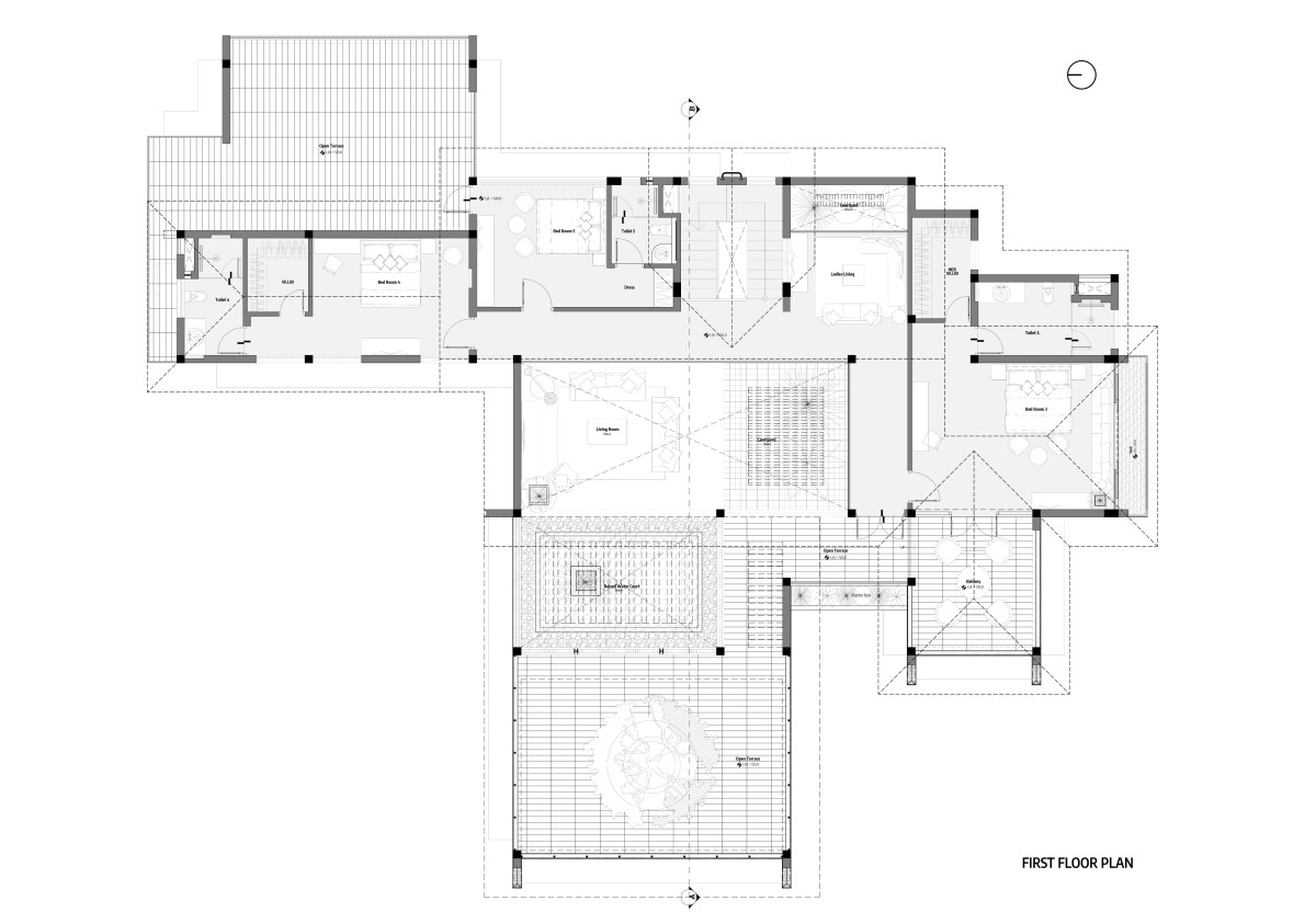 First Floor Plan of Sidra by Studio Dtail