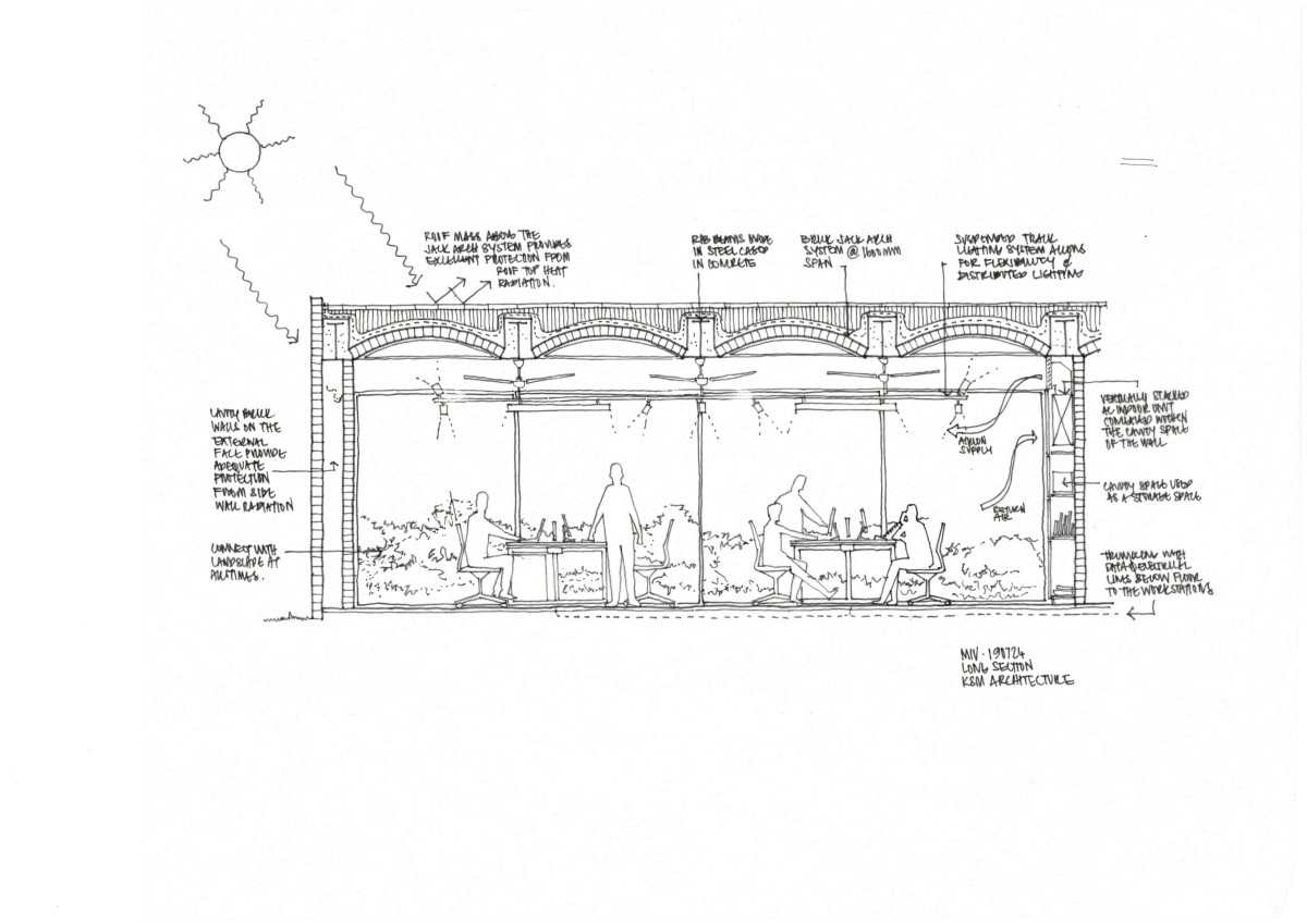 Section of Metallic Bellows by KSM Architecture