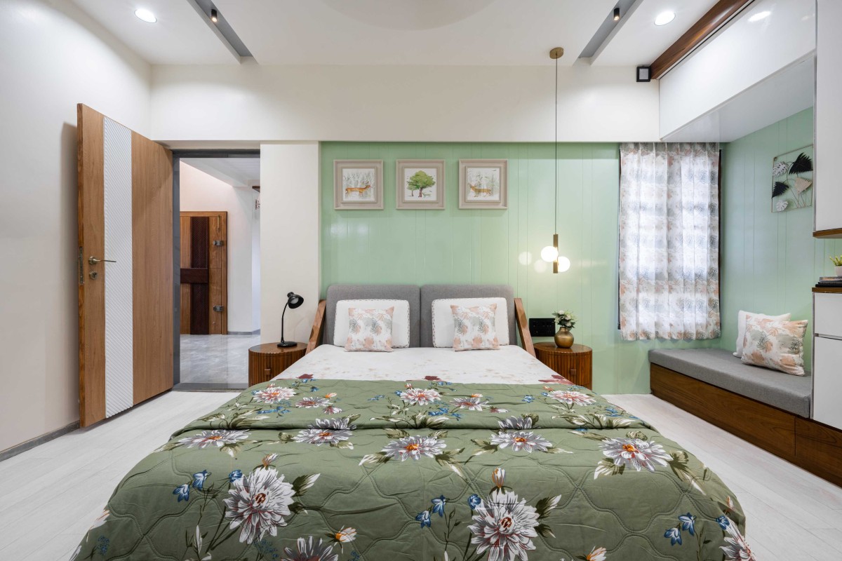 Parent's Bedroom of Block House by Bharmal Associates