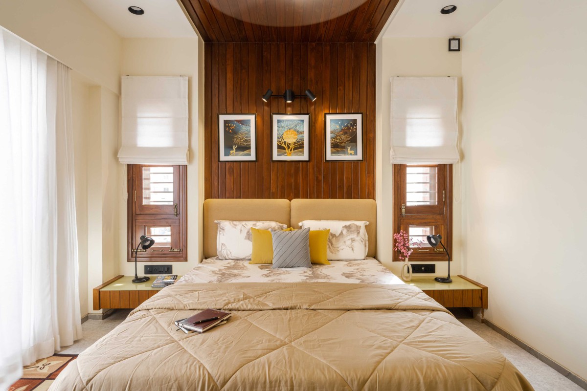 Master Bedroom  of Block House by Bharmal Associates