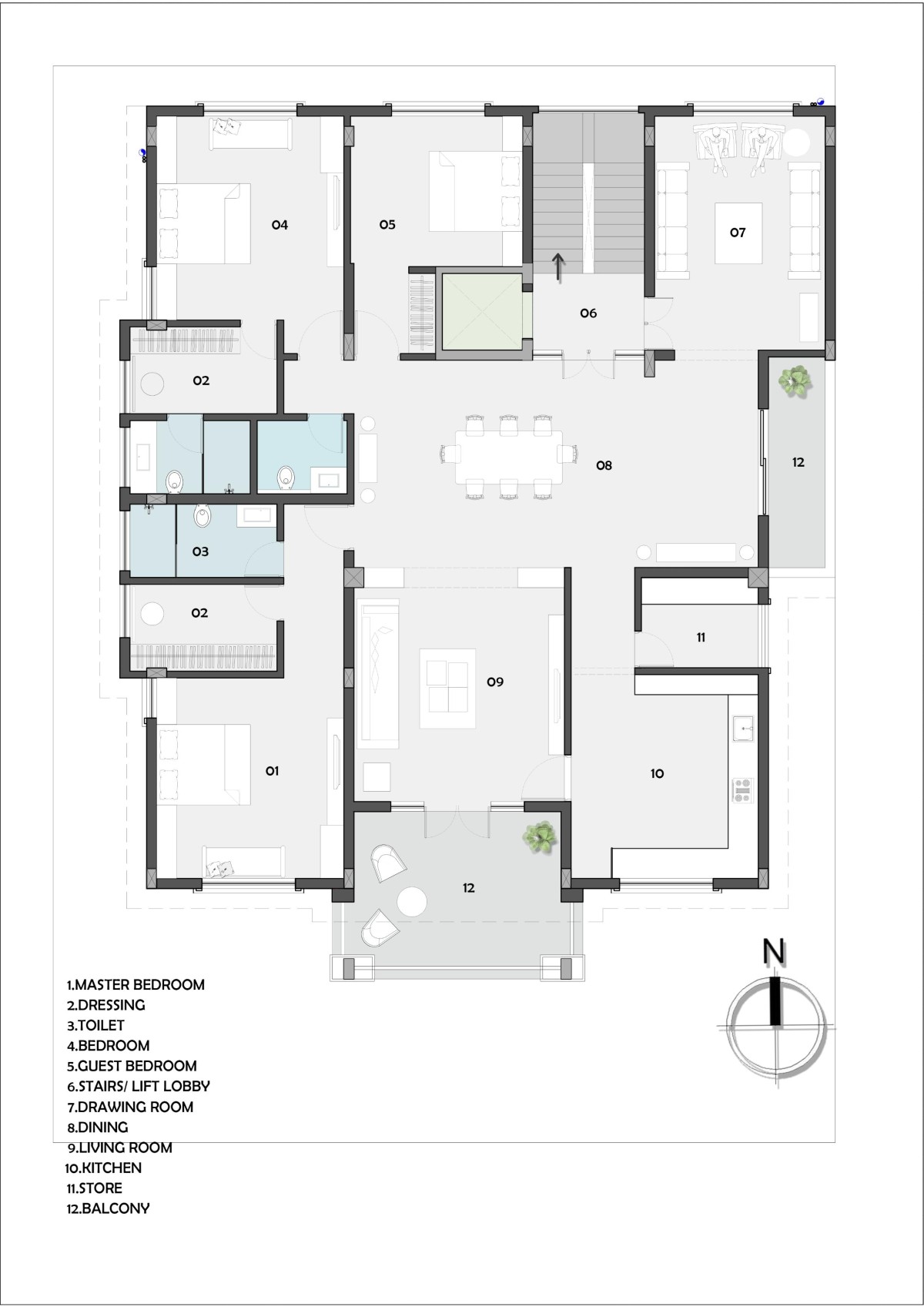 First floor plan of Rudraksham by New Dimension