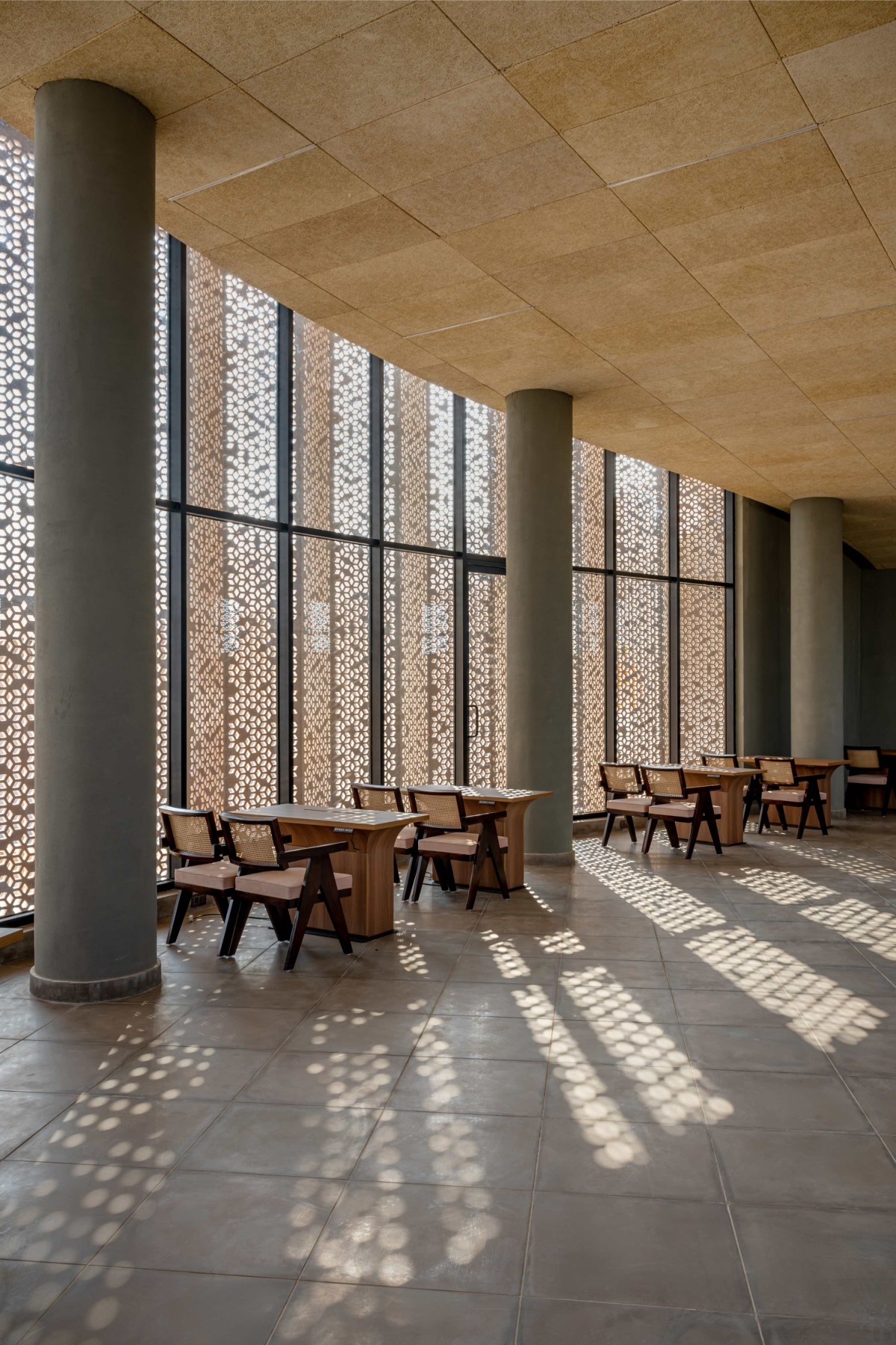 Library of Nokha Village Community Centre by Sanjay Puri Architects