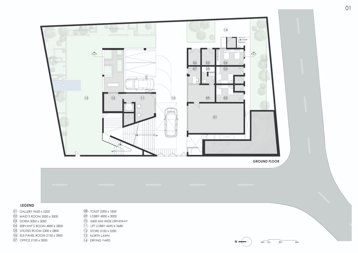 Ground Floor Plan of HKS House by SDeG