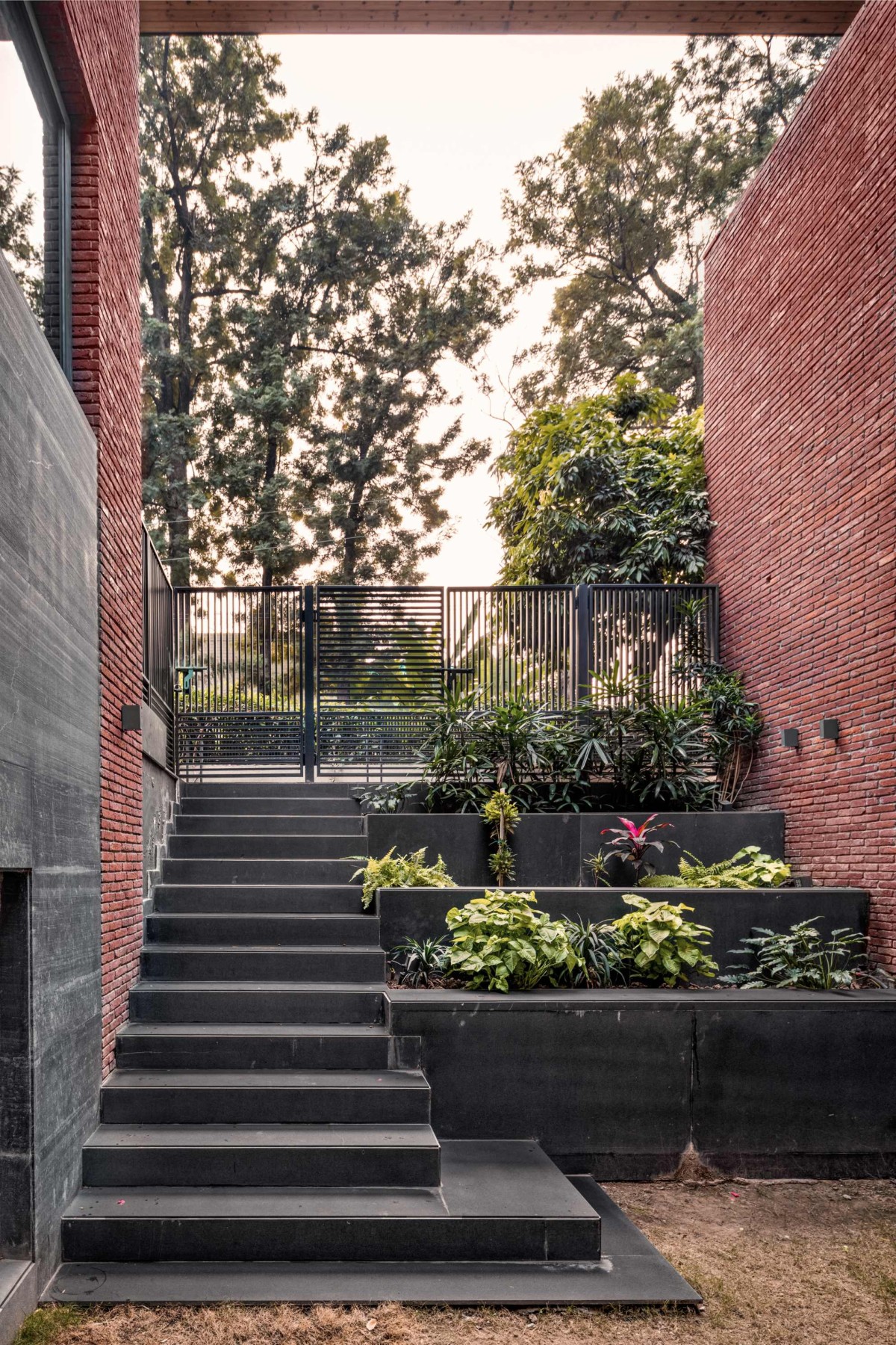 Courtyard of Prairie House by Arch.Lab