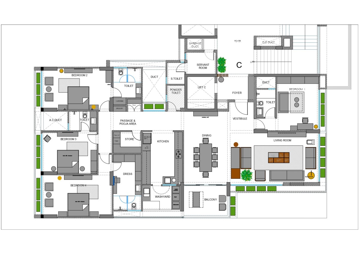 Plan of House of Hope by Anarr Gunjaria Interiors