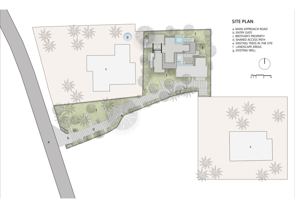 Site Plan of Float-en-Fold House by architecture.SEED