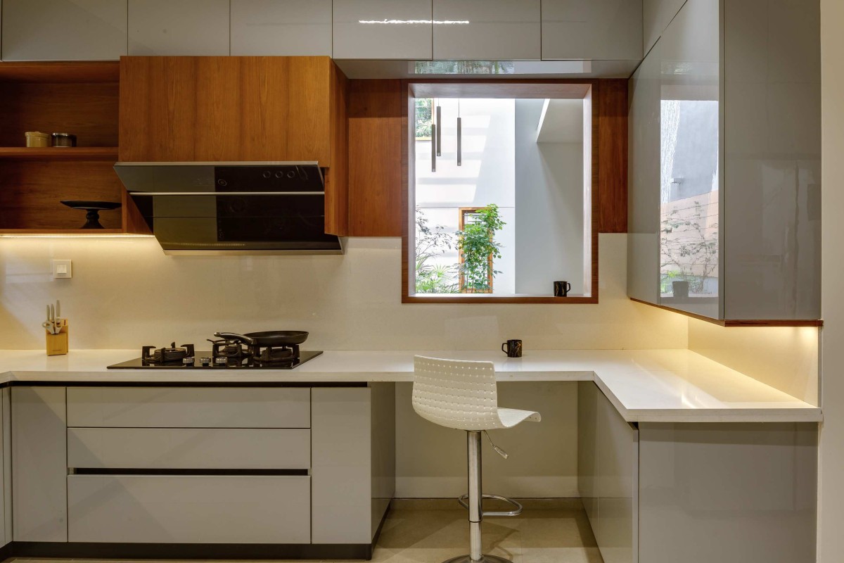 Kitchen of Float-en-Fold House by architecture.SEED