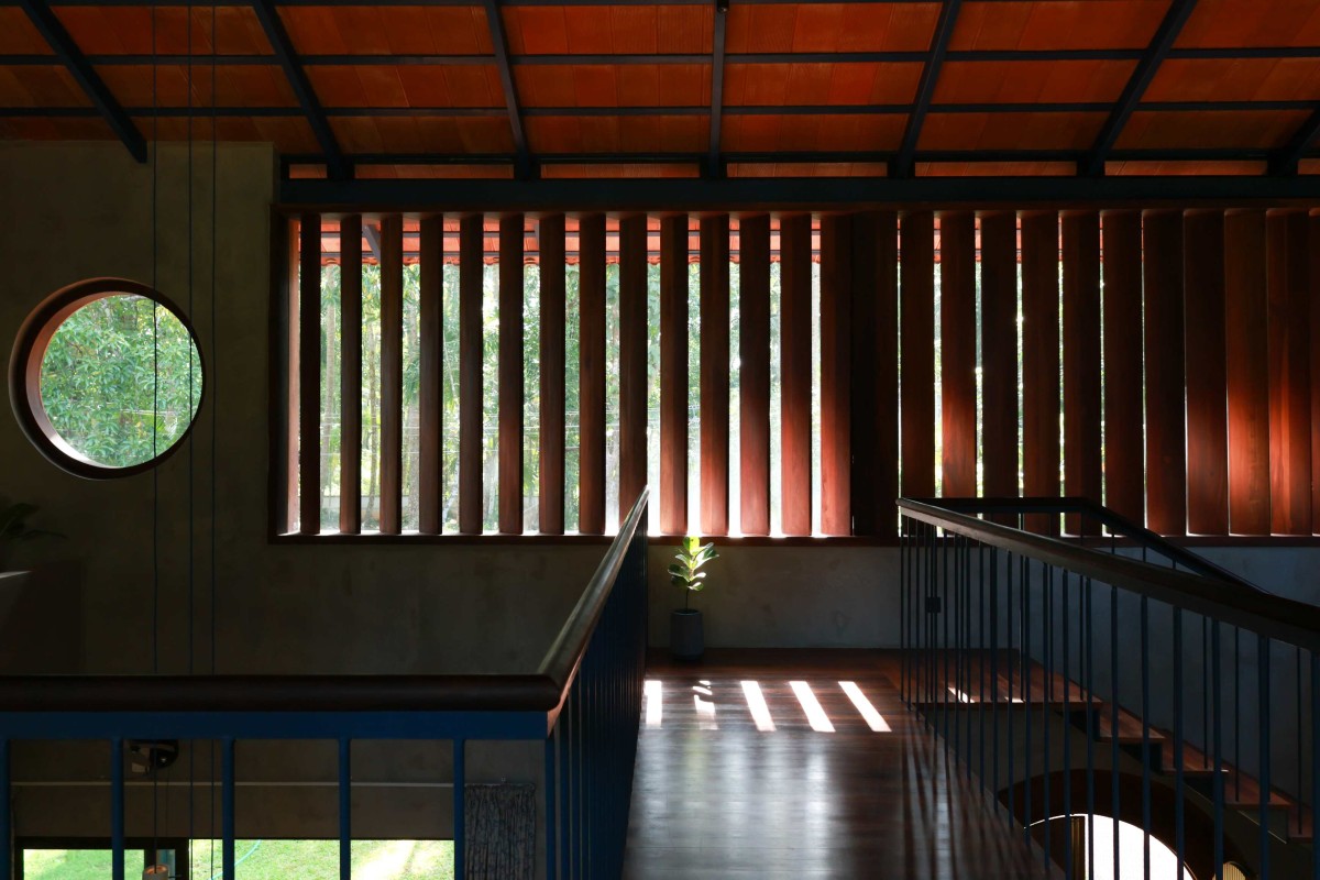 First floor view of Wabi Sabi House by Aslam Sham Architects