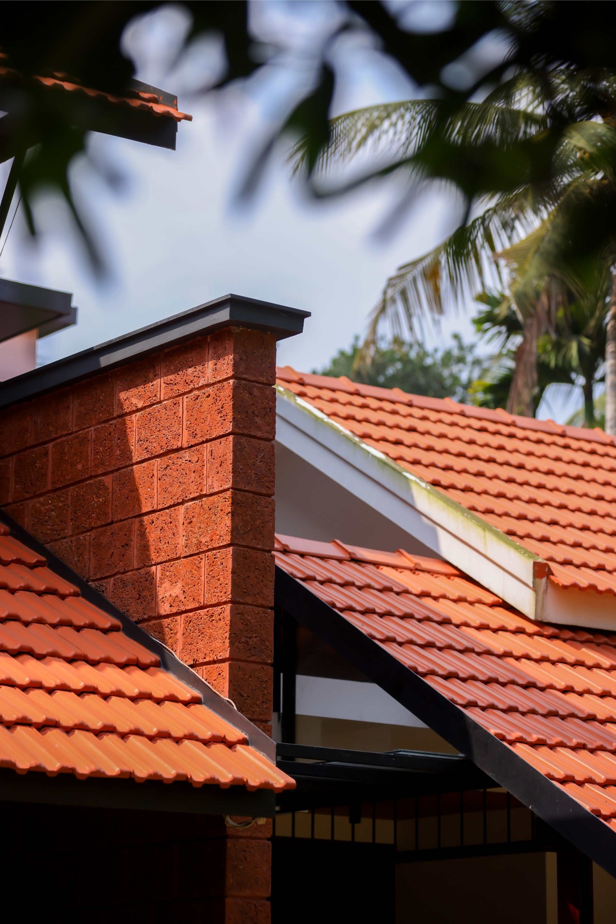 Detailed shot of roof of Our Space by Satkriya Architecture