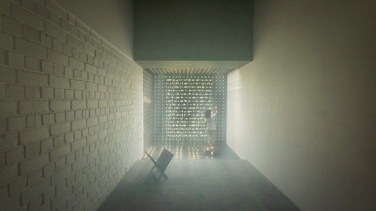 Prayer Area of Screen - The Lantern House by Zero Studio