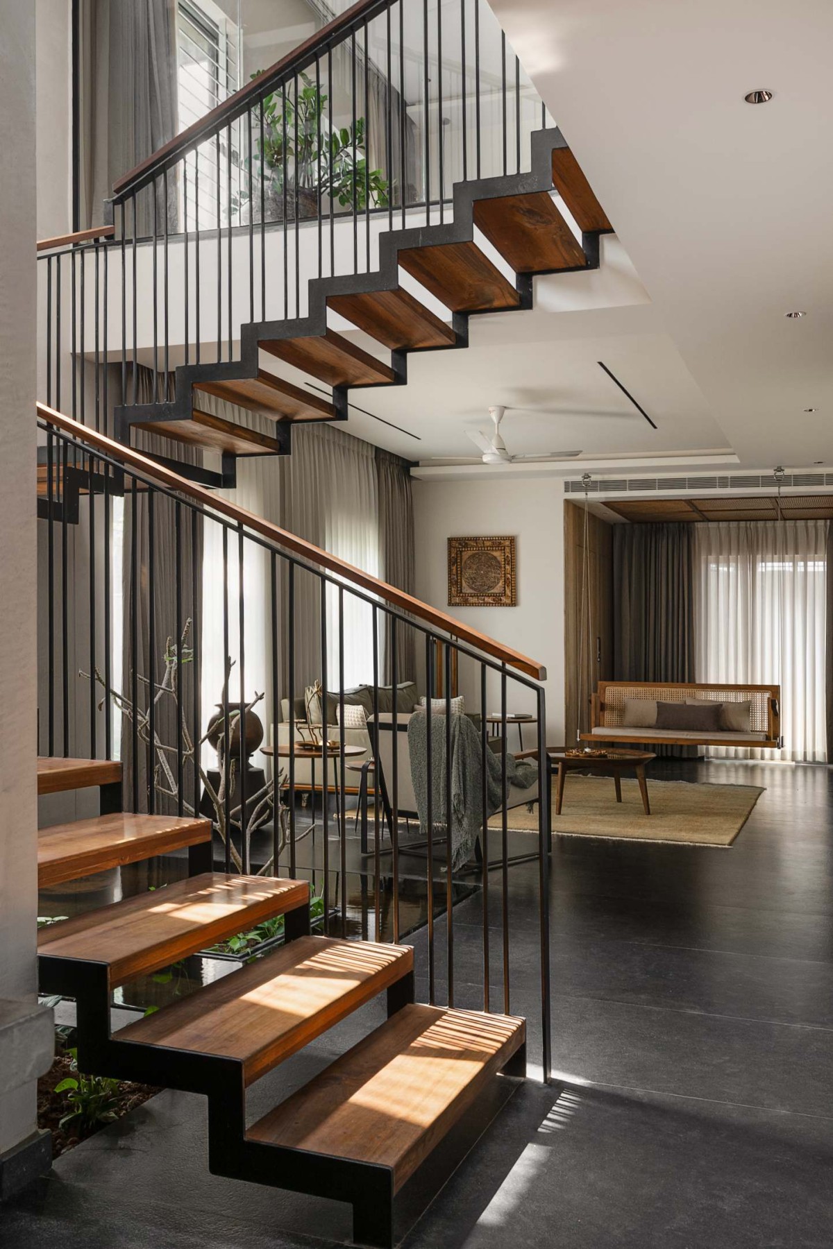 Staircase of Utsaha Residence by Kosh Studios